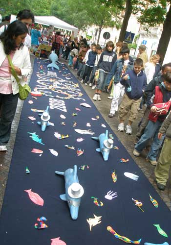 Striscione dedicato al mare