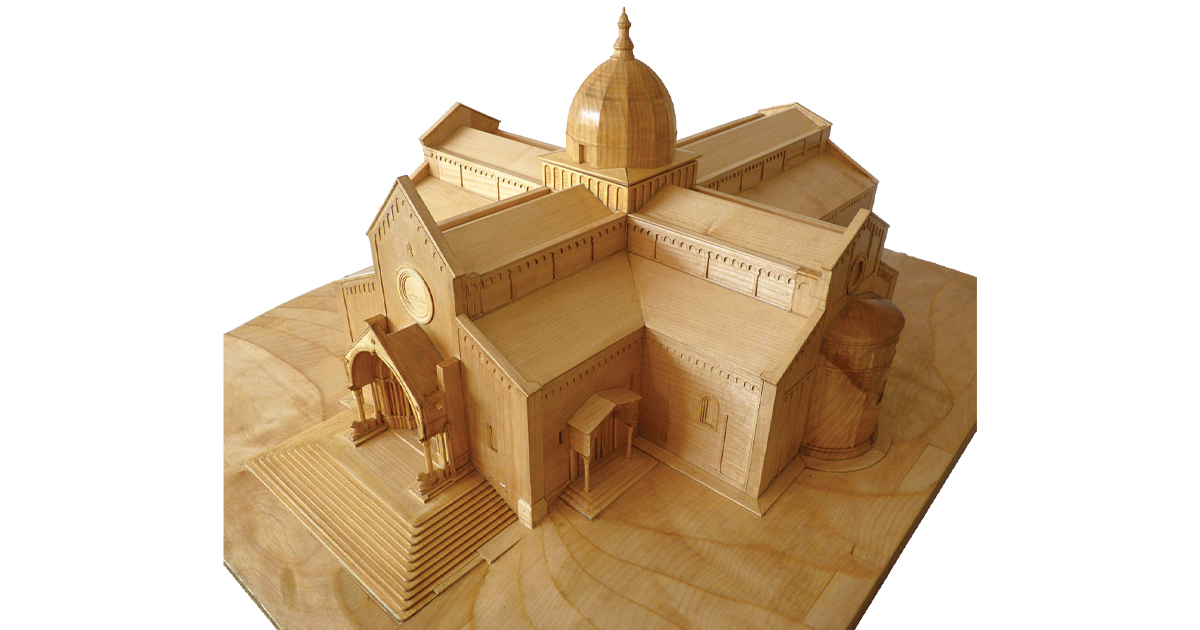 The St. Cyriac's Cathedral, volumetric model (architectural model)