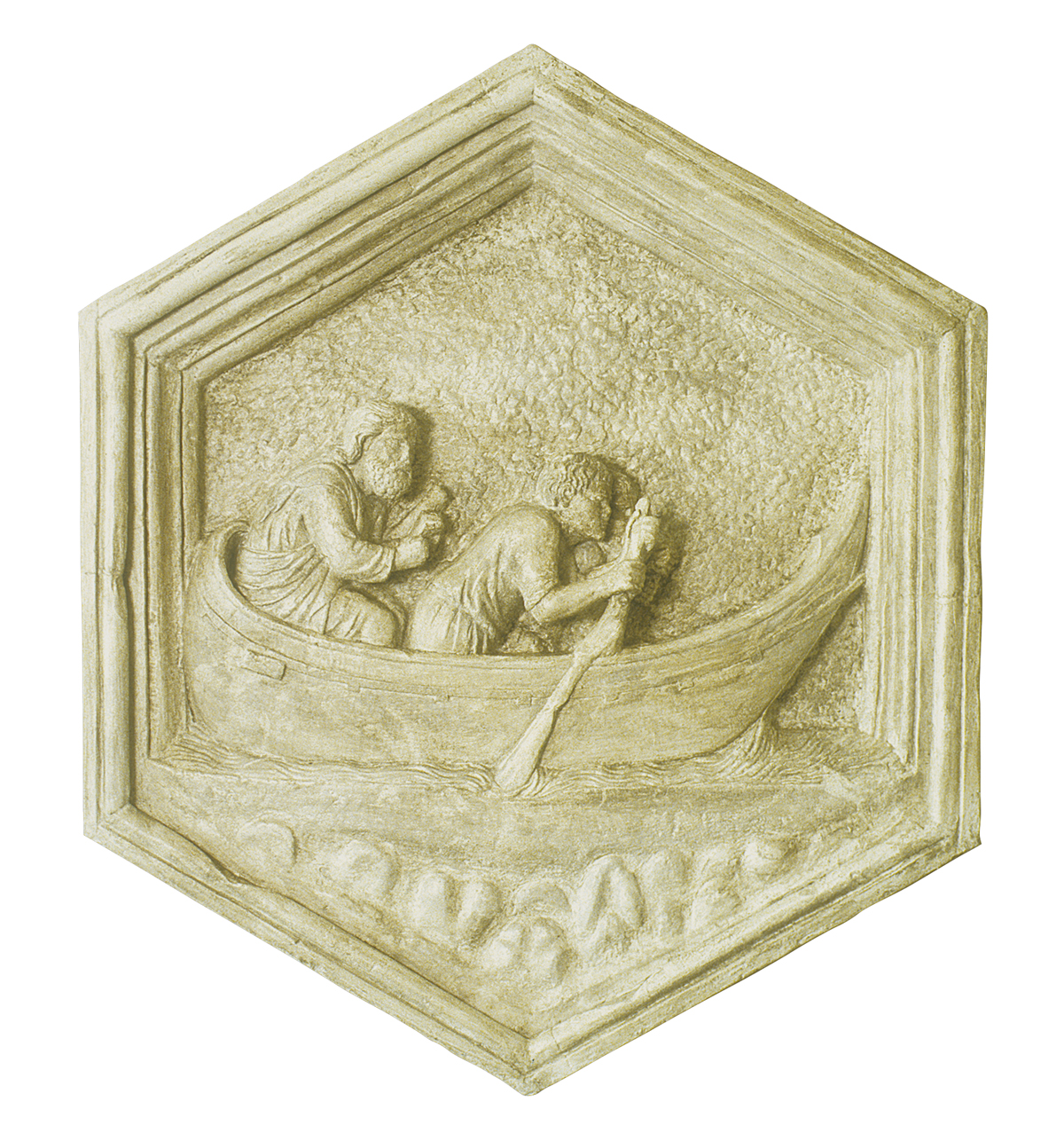 La navigazione, Skulptaĵ-kaheloj el la Sonorilturo de Giotto (muldaĵo el gipso)
